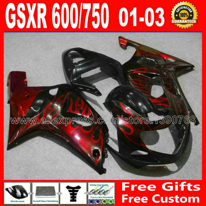 7 Подарочный обтекатель для модели 2001 2003 SUZUKI GSXR 600 750 K1 #856 GSX R600 R750 01 02 03 LG03|fairing kit|suzuki