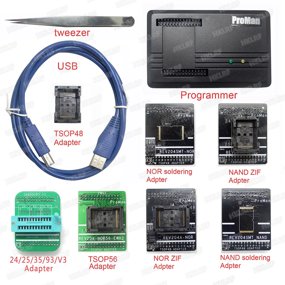 NAND ProMan Профессиональный Nand Flash TL866 программист/NAND NOR TSOP48 24 25 35 93 V3 серии 8pin чип