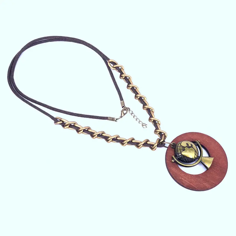 Винтажное ожерелье в старинном стиле деревянные подвески из античного