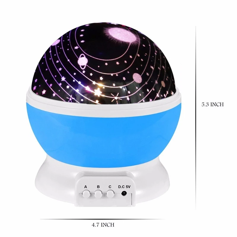 Night Lights for kids, Lizber Starry Night Light Rotating Moon Stars Projector,Romantic Night Lighting Lamp for kids