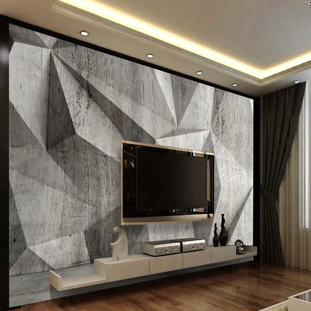 

3D Abstract Brick Stone Triangle Printed Photo Wallpaper Landscape for Living Room Bedroom Wall Decor Custom Wall Paper Murals