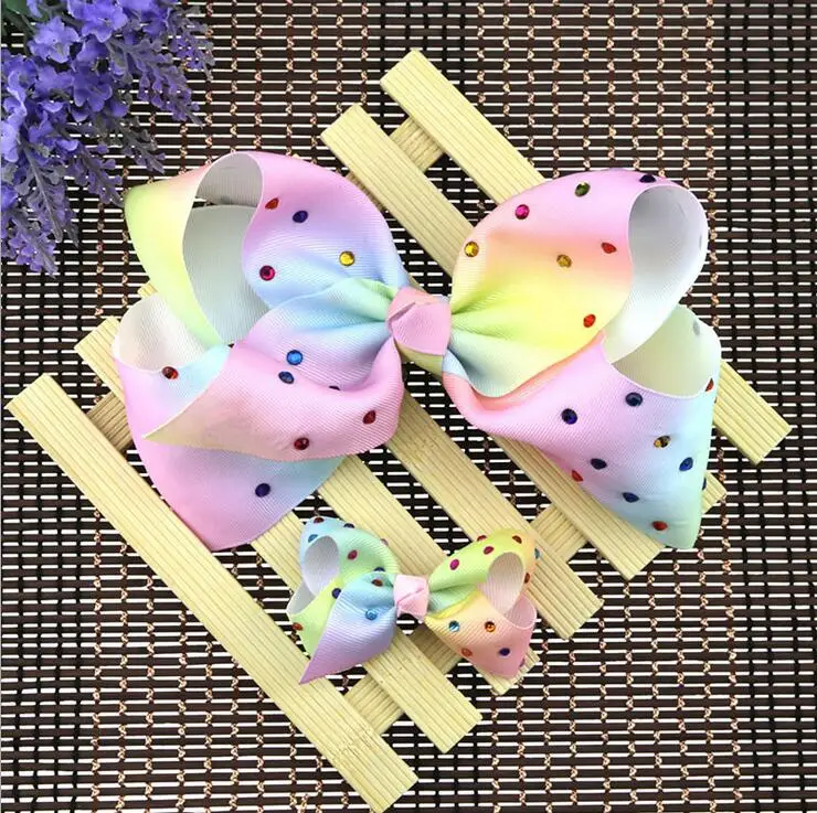 50 шт. DHL Бесплатная Доставка Мода Ombre Радуга корсажная лента jojobow с со стразами для