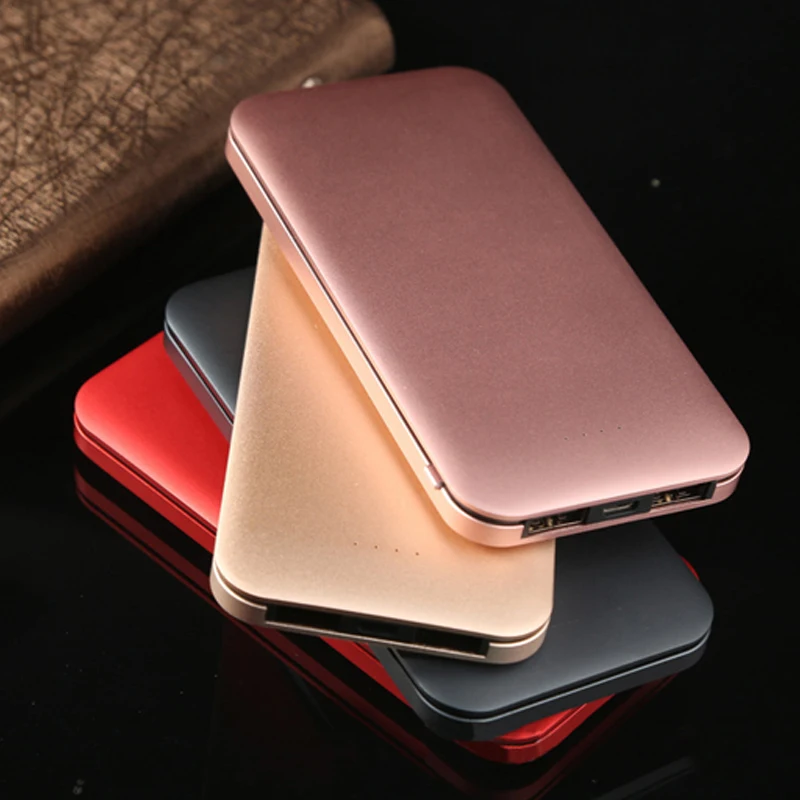 Ультратонкий блок питания 10000mAh power Bank10mm Портативный внешний Литий полимерный