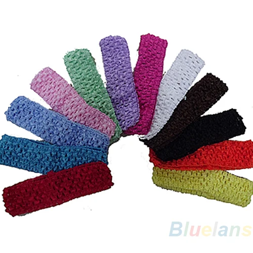 Лидер продаж 12 шт. Милые вязаные повязки на голову Повязка с бантом Аксессуары