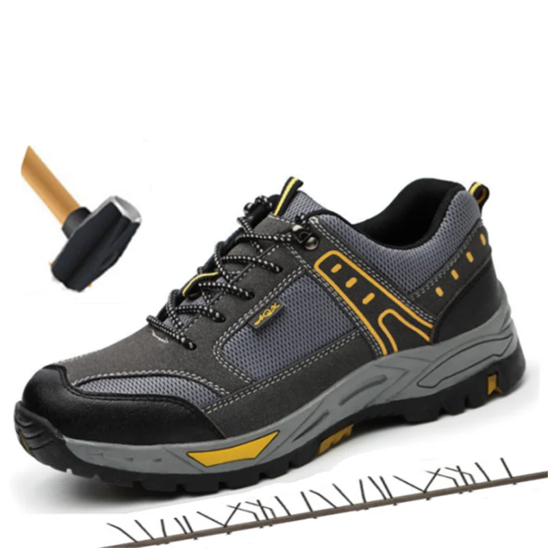 Мужские Нескользящие ботинки Рабочая обувь со стальным носком средней