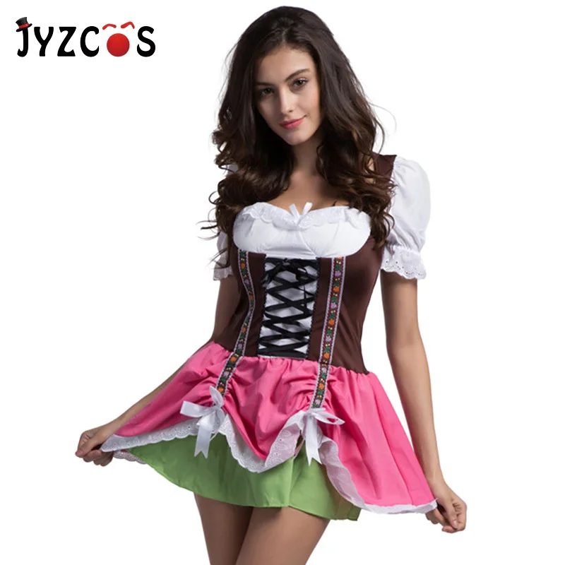 

JYZCOS Oktoberfest Cosplay Costume Germany Beer Festival Waiter Girl Costume Summer Holiday Party Costumes