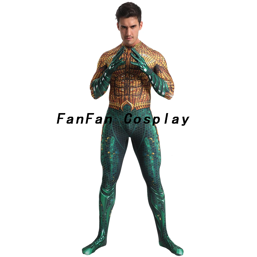 Костюм для косплея Aquaman Zentai артур карри орин боди супергероя костюм комбинезоны