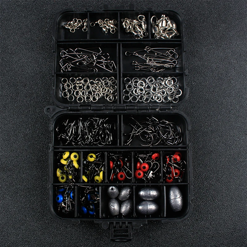 257 шт. самовсасывающийся крючок поворотное кольцо свинцовый кулон набор