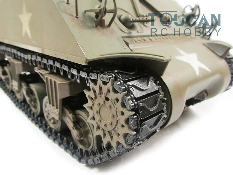 Mato 100% металлический инфракрасный Recoil 1/16 M4A3 Sherman RC Танк армейский зеленый RTR 1230