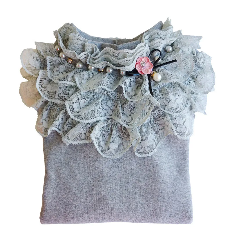 Школьная блузка для девочек Термобелье детей Сезон осень-зима Плотное бархатное