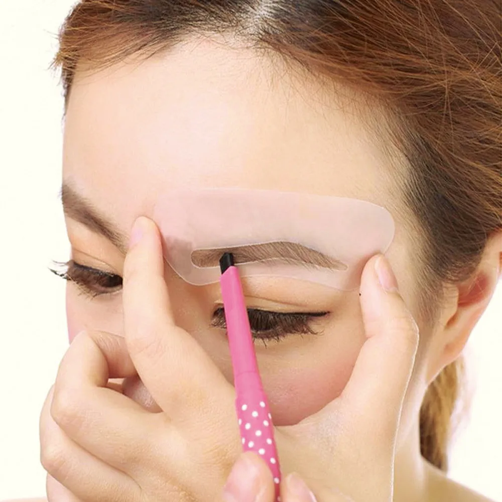 New Eyebrow Shaping Stencil Grooming Kit Makeup Shaper Set Template Cosmetics Tool Beauty maquiagem profissional completa | Красота и