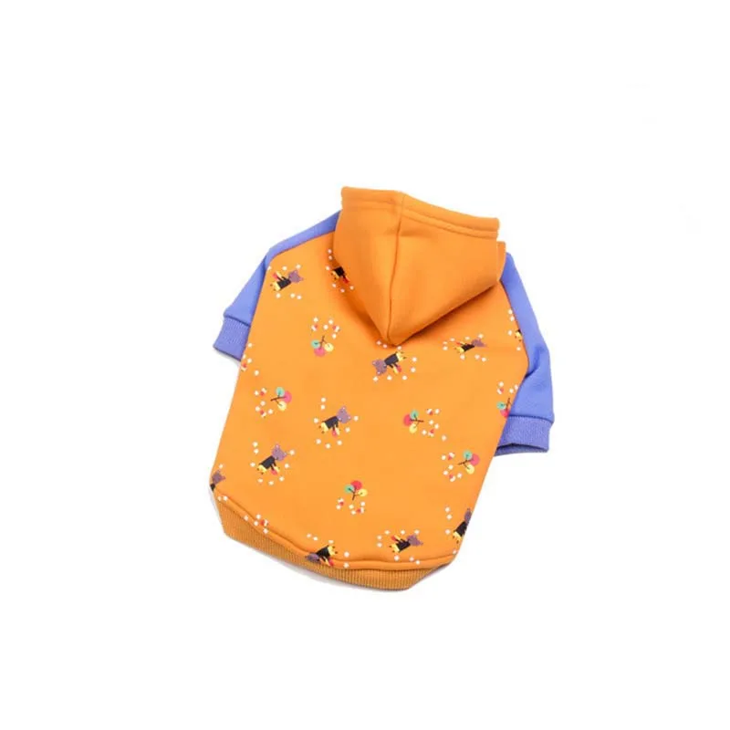French Bulldog Winter Dog Hoodies Fashion Cotton Clothes Plus Velvet Warm Shirt for Small Puppy Dogs Outfit Pet Clothing 10A |