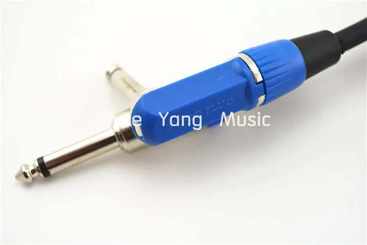 10ft 3m Professional Musical Instrument Cable Amplifier 1/4&quot Straight To Right Angle Plugs Low Noise Shielded |