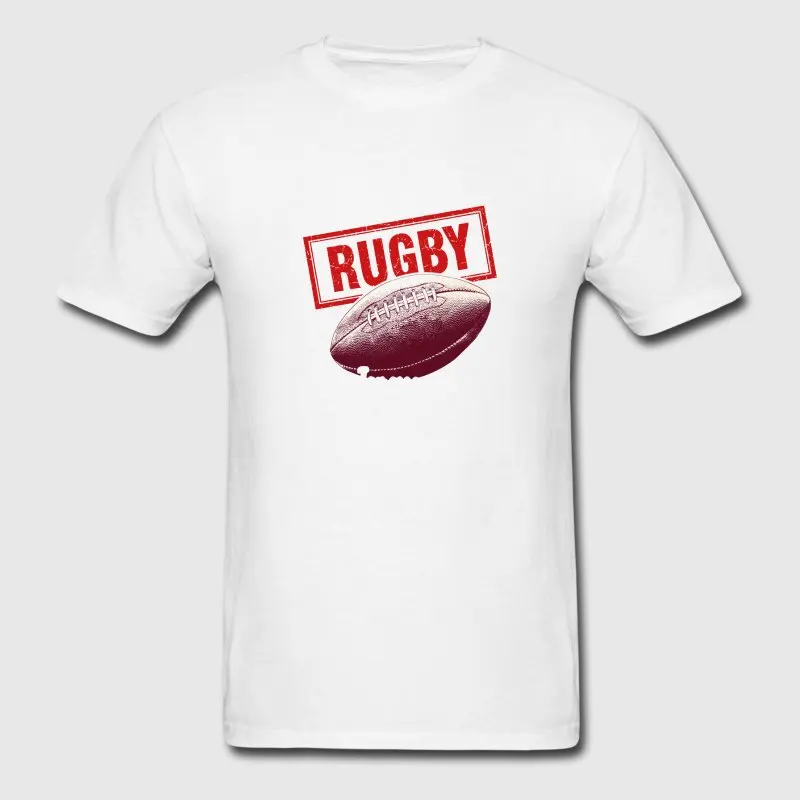 Забавные Повседневное футболка для Для мужчин хлопок Rugbys футболки короткий