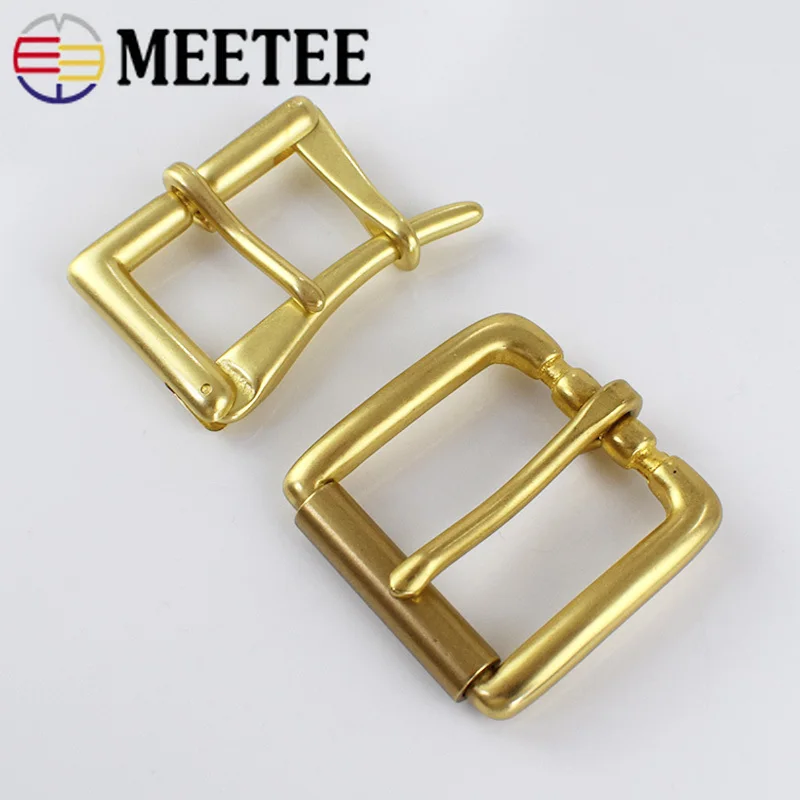 Meetee 3,9 см широкий пояс Пряжка Чистая латунная пряжка Быстрый открытый мужской огонь пояс головы подходит 3,6-3,8 см для украшения джинсов Кожа ремесло