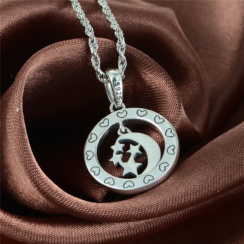 Кулоны для ожерелья из серебра 925 пробы с надписью i love you to the moon and back|925 sterling silver