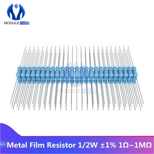 металлический пленочный резистор 1% + 1% -1% 1/2 Вт 0, 5 Вт 1R-1M 1K 2, 2 K 4, 7 K 5, 1 K 6, 8 K 10K 15K 22K 47K 100K Сопротивление ом своими руками электронный