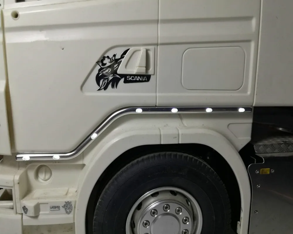 RC грузовик прицепа автобуса scania декоративные светодиодные двери лайтбар для tamiya по супер скидке 1/14th Масштаб rc scania r620 56323 r730 r470 грузовик с прицепом
