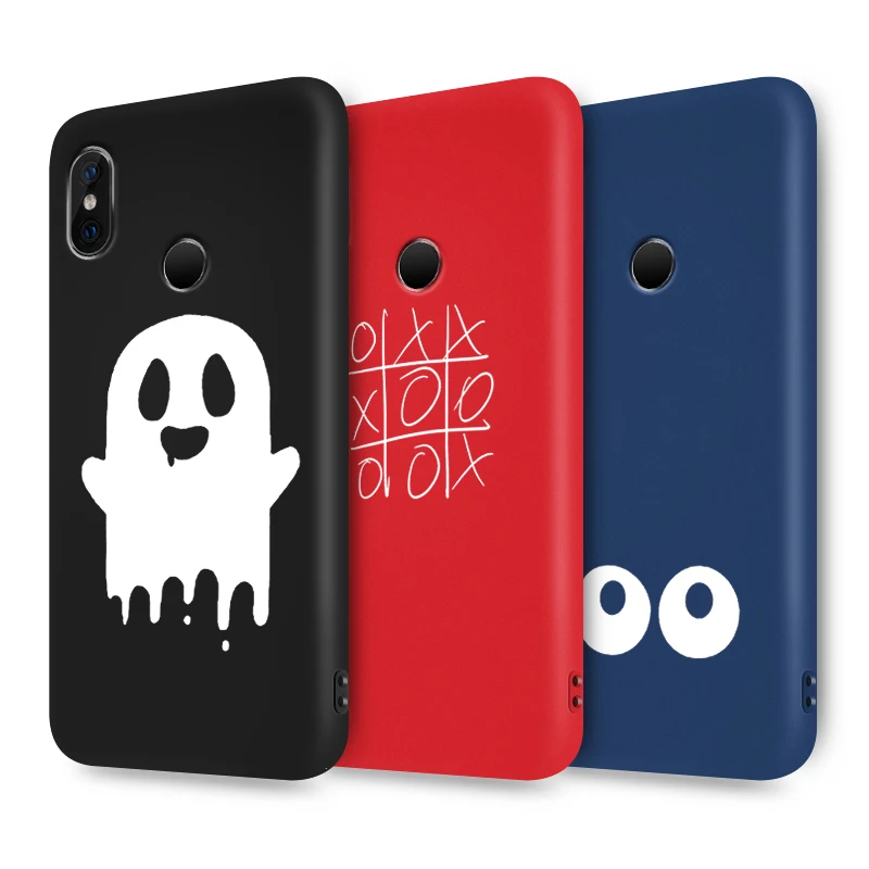 Цветной Матовый Мягкий силиконовый чехол для Xiaomi Redmi Note 5 6 Pro 5A 7 Prime S2 Go черный