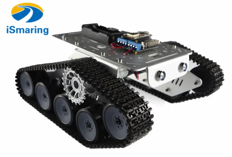 

Official iSmaring TP300 Metal Crawler Tank chassis Robot Car Model Android Apple Mobile Phone Remote Control with free Source C