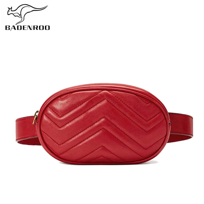 

Badenroo Famous Brand New Women Waist Bags Leather Chest Bag Luxury Designer Women Fanny Packs Belt Bag Handbag Mobile Phone Bag