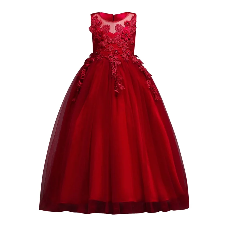 Girl Princess Dress Elegant Party Formal Vestido Children Birthday Girls Dresses party and wedding High Quality Mesh | Детская одежда и