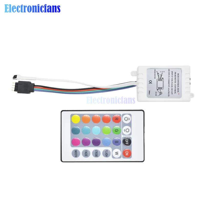12В 24Key LED RGB IR RF инфракрасный беспроводной контроллер для SMD 5050 Светодиодная лента