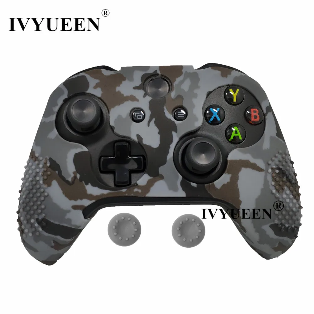 Gray Camo IVYUEEN настраиваемый защитный чехол для microsoft Xbox One X S тонкий контроллер с ручкой для большого пальца - Цвет: Gray Camo