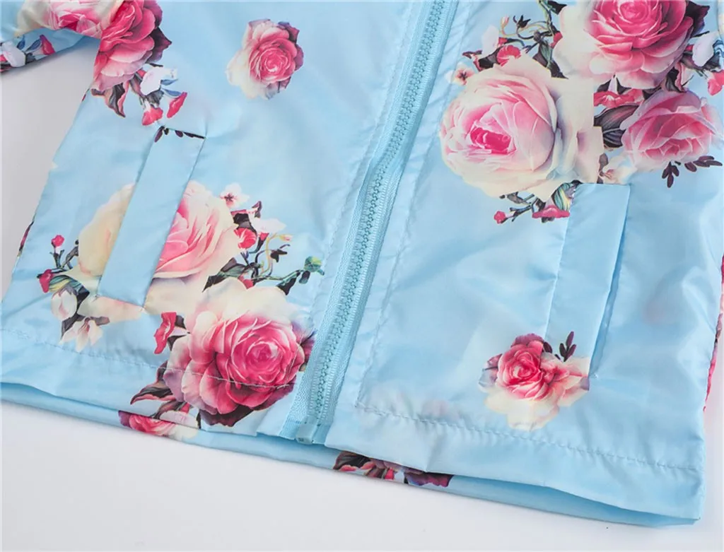 ARLONEET 11colors Toddler Kids Baby Girls Boys Spring Hooded Coat Jacket Thin zipper Floral Flowers Tops outwear for child J0607 | Детская