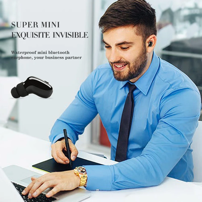 Мини Bluetooth беспроводная гарнитура для наушников IPX8 водонепроницаемые спортивные