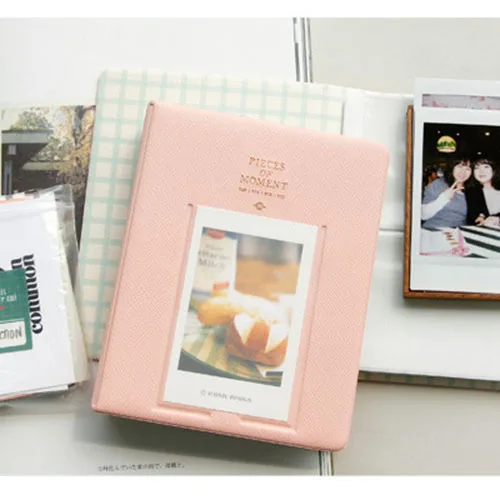 Для Fujifilm Instax Mini 8 camera Mini 8+ Plus 9 чехол из искусственной кожи с ремнем через плечо жесткий защитный чехол фотоальбом - Цвет: Pink Album