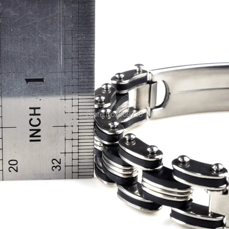 Мужской браслет из высококачественной нержавеющей стали и силикона аксессуары