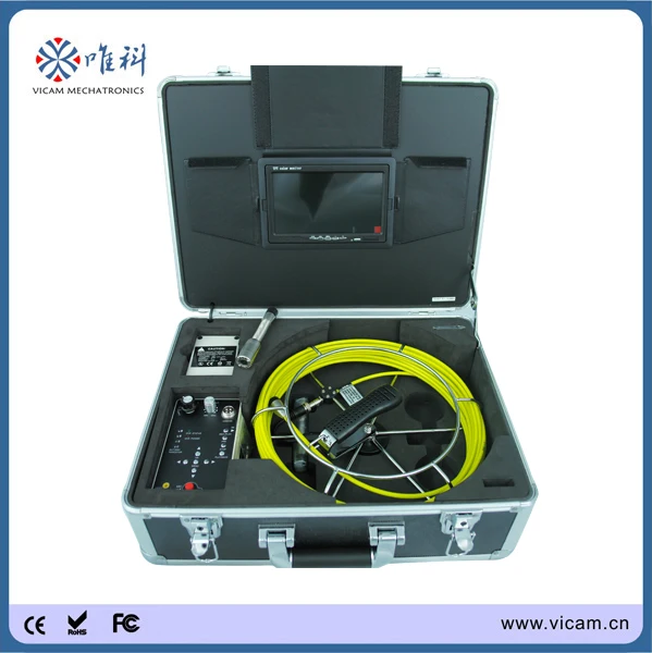 Vicam Aluminum V7-3188D carrying case 7 inch monitor chimney air duct and drain pipe inspection video camera | Безопасность и