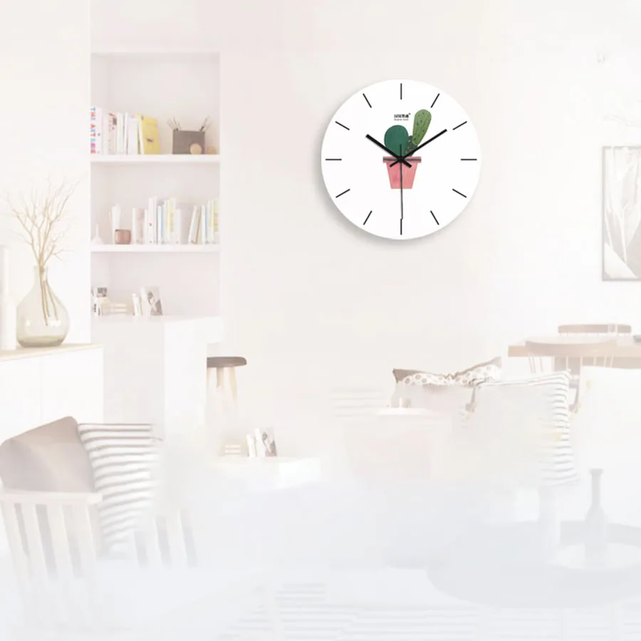 Настенные часы с свежими растениями современный дизайн Ретро Декор для дома