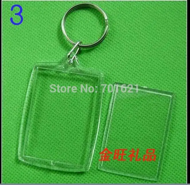 

Wholesale ! DIY Acrylic Blank Photo Keychains Shaped Clear Key Chains Insert Photo Plastic Keyrings DHL Free shipping 1000pcs