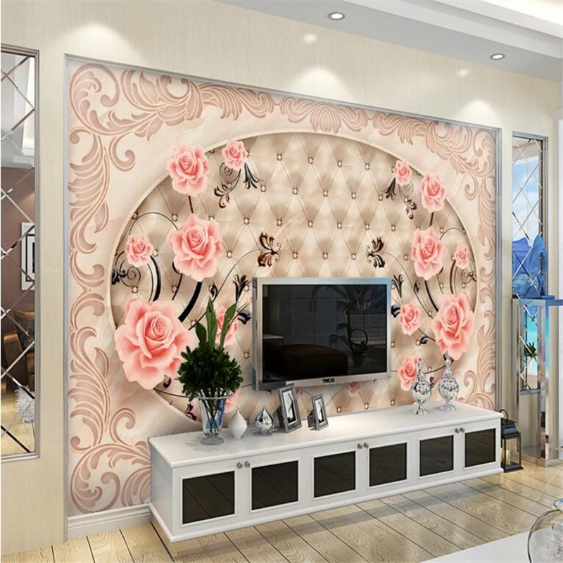 beibehang Marble rose papel de parede wall paper 3d flooring mural decor photo backdrop wallpaper for living room papel wall