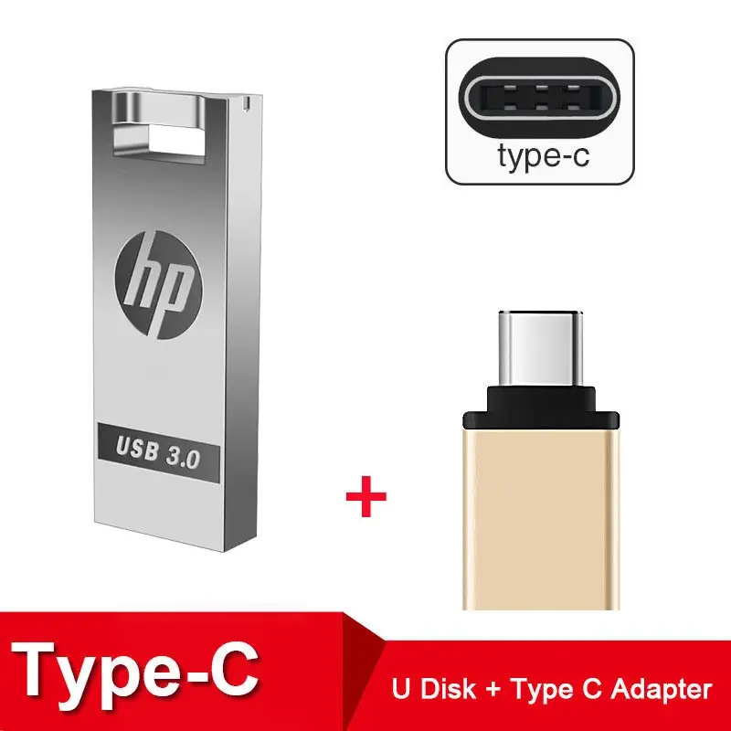 X795W-Plus Type-C Hp флешка 64 гб Usb флэш-накопители 64 GB USB3.0 металла Cle USB X795W Dropship Симпатичные Мини мультфильм подарок DIY флэш-накопитель с логотипом плюс Тип C OTG U диск 64 флешки - Цвет: X795W-Plus Type-C