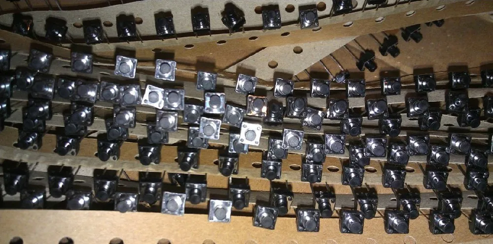 

[BELLA] potentiometer-Japanese original Japanese Alps ALPS Tact Switch 6X6X7 2 feet blackheads--100pcs/lot