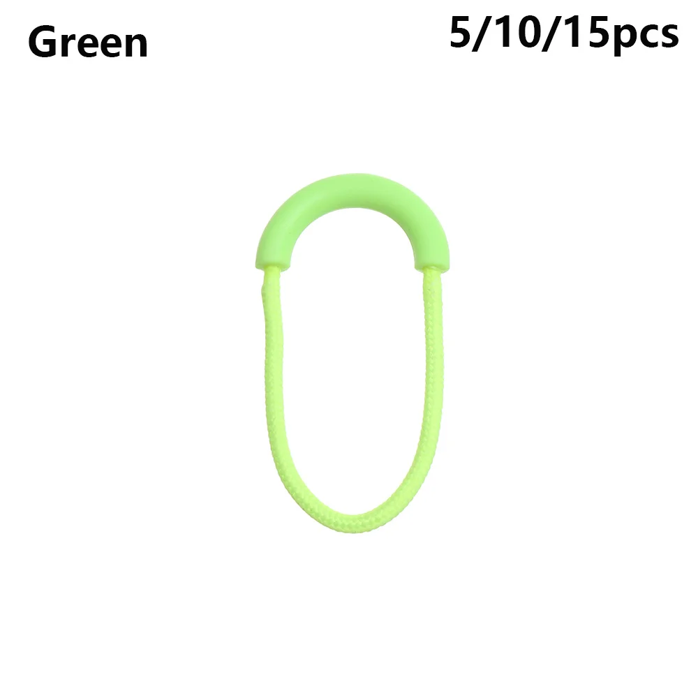 Green 5 шт., сменный зажим на застежке-молнии, фиксатор на веревке, застежка-молния, сумка для путешествий, чемодан, палатка, рюкзак - Цвет: Green