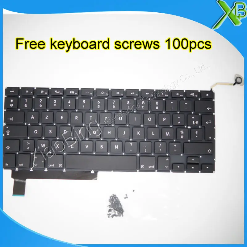 Совершенно новый для MacBook Pro 15 4 &quotA1286 AZERTY FR Французская клавиатура + 100 шт. винты