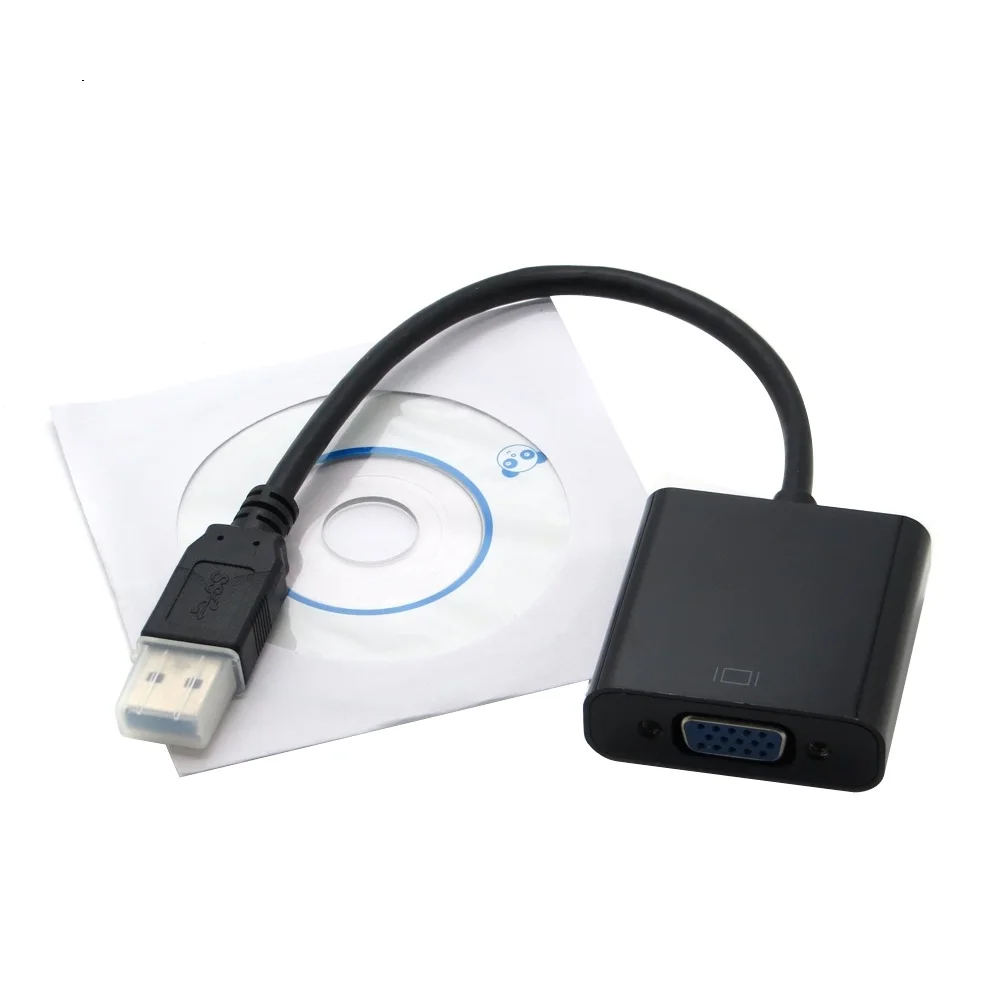 50 шт. внешний адаптер для видеокарты с USB 3 0 на VGA|to vga|vga videousb to video |