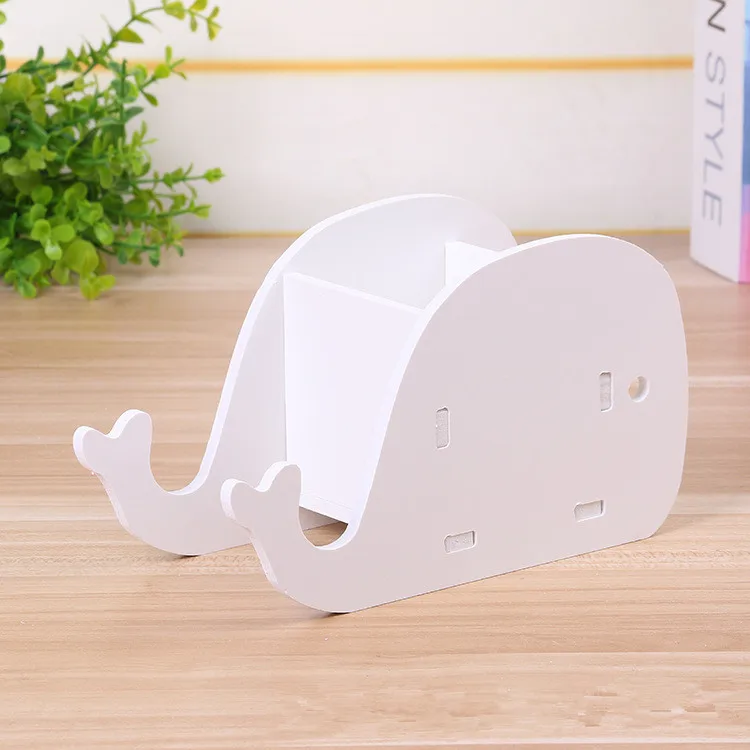 Kawaii Elephant настольная подставка для ручек, органайзер, чехол-карандаш, подставка для ручек, Офисные аксессуары, также для мобильного телефона, держатель для карандашей - Цвет: white
