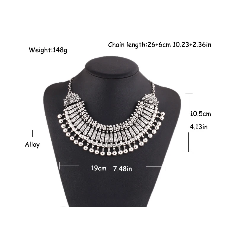 Luxury Maxi Necklace Big Bib Multi-layer Necklaces &amp Pendants Bohemian Colar Collar Vintage Statement Para Mulher | Украшения и