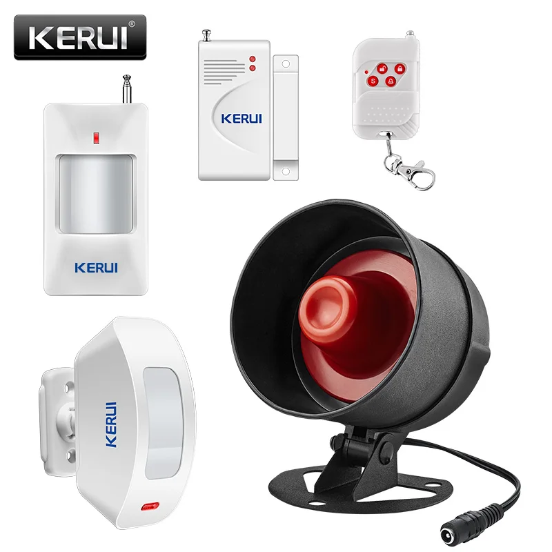 kit 6 KERUI DIY 100 дБ беспроводная локальная сигнализация системы безопасности домашняя сирена спикер охранная инфракрасная сигнализация детектор датчик двери комплект сигнализации - Цвет: kit 6