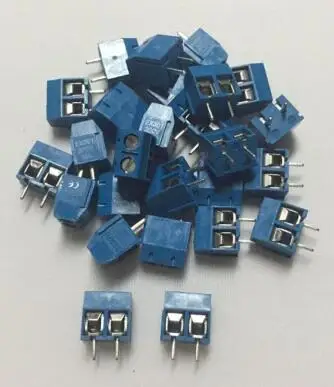 100 шт. 2 контактный винт синий разъем клеммной колодки 5 мм|pcb terminal block|pcb block