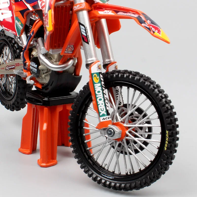 1:12 Масштаб KTM 450 SXF Красный № 94 Кен Роксен Мотокросс быка Байк транспортных средств Реплика мотоцикл литья под давлением модели игрушки