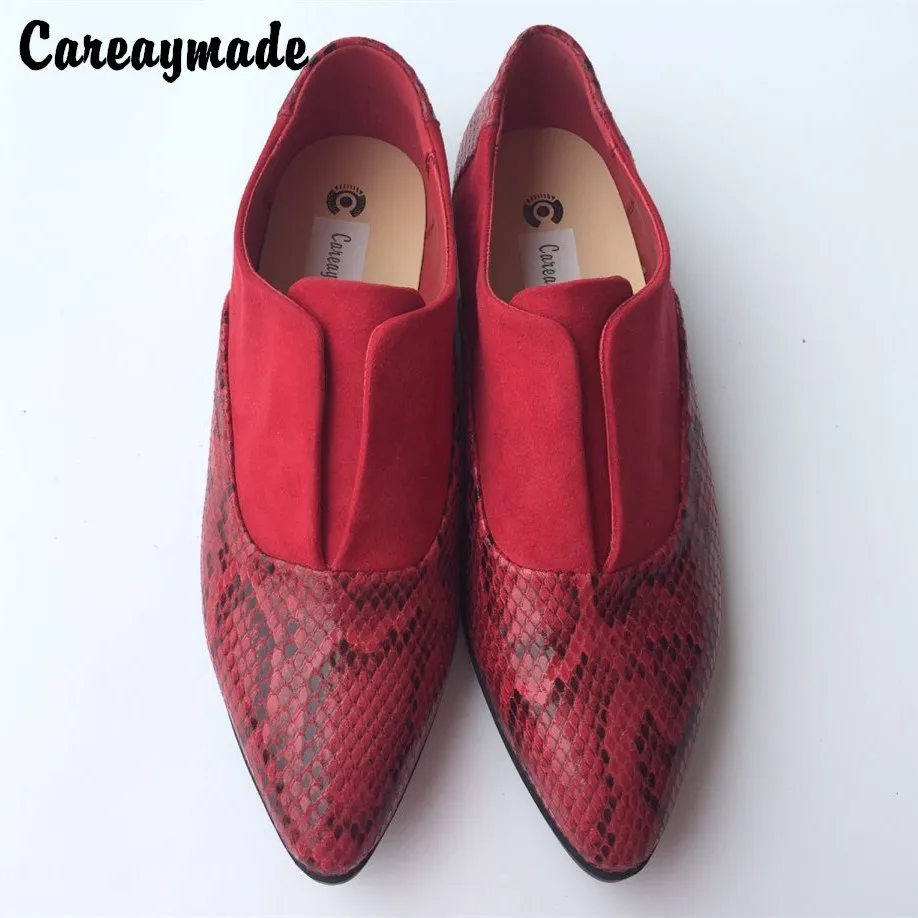 Careaymade 2020 Новая женская обувь в европейском и американском стиле со змеиным