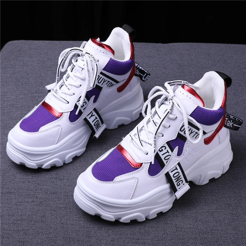 RASMEUP кожаные дышащие женские громоздкие кроссовки большого размера 2019 Модные