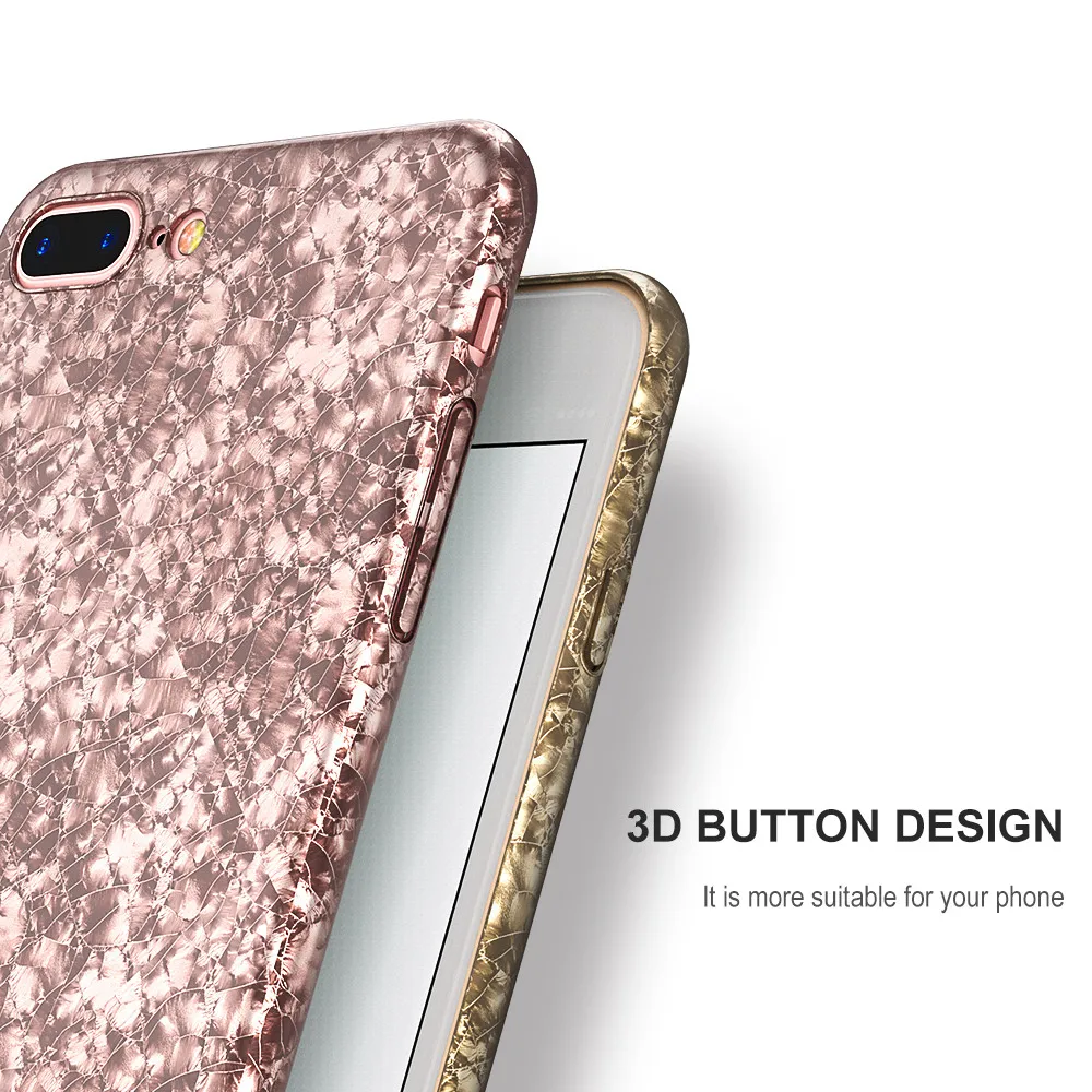 Floveme Телефонные Чехлы для iPhone 6 7 Роскошные Жесткий ПК Пластик лед трещина телефон