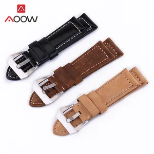 Ремешок из натуральной кожи для мужских часов Panerai, сменный Браслет с пряжкой из нержавеющей стали 316, 20 мм 22 мм 24 мм 26 мм
